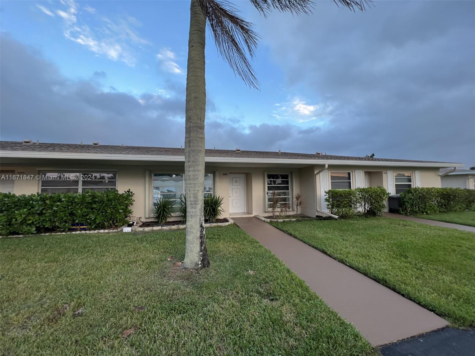 Location, location, location. 55+ Community. 2/1 VILLA.. Clubhouse, Heated Pool. Bocce, Tennis, Pickle Ball, Billiards, Included water, sewer, basic Cable, landscaping, extermination inside (by request) and out side.. Washer Dryer in unit. Unit is all updated. Shutters included. $100 Application Fee.