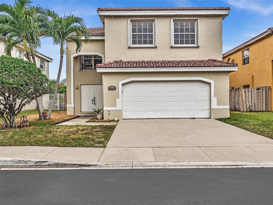 Welcome to your canal-front home at The Landings in beautiful Pembroke Pines! Natural light flows through this 2-story open floor plan home. The living room is perfect for relaxing or entertaining and the dining area is great for enjoying meals with family and friends. The kitchen features stainless steel appliances, granite countertops, and plenty of cabinetry. Upstairs, you will find the primary bedroom with spacious closets and an en-suite bath with 2 sinks and separate shower/tub. There are 2 guest bedrooms + a full bathroom, perfect for a growing family or for guests. A fenced in backyard creates the perfect space for kids and/or pets. Conveniently located near major highways, recreational parks, shopping, dining, and top-rated schools, this is the perfect place to call home.