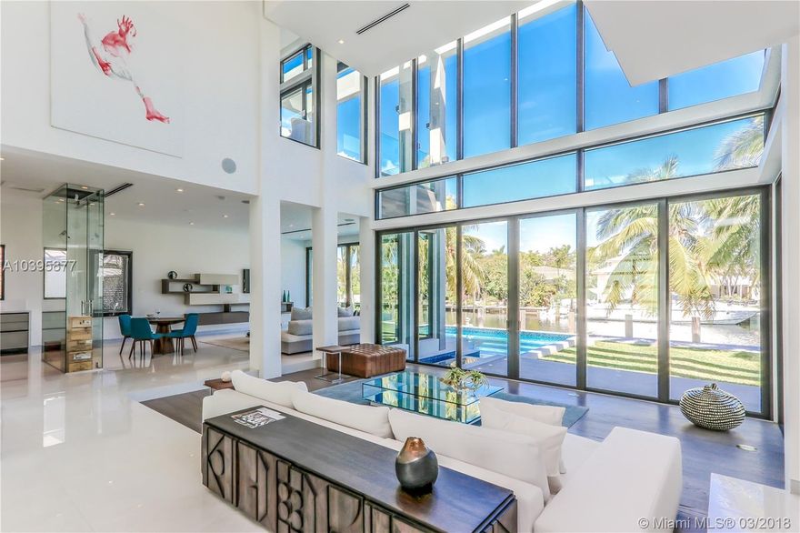 Stunning waterfront contemporary-style home in Hallandale Beach. This luxurious modern home features 6 bedrooms/5 baths, high-end finishes and top-of-the-line appliances. This 6,636 Sq. Ft. home boasts vaulted ceilings and tons of natural light throughout. Enjoy lush landscaping and gardens from over-sized terraces. Large bedrooms, open floor plan, and comfortable living spaces - both indoor and outdoor - make this the perfect home for living and entertaining. Private dock with ocean access, 2 car​​‌​​​​‌​‌​​​‌‌​​​‌‌‌​​‌​​‌‌​​​​ garage.