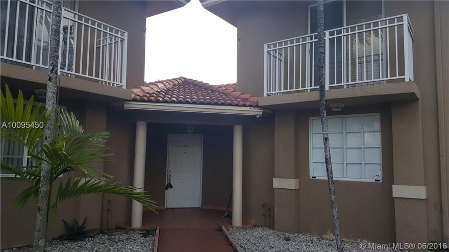 Beautiful 3 bedroom, 2 bathroom townhouse style with large patio. Porcelain floors throughout. Well maintained neighborhood. Centrally located in the heart of West Hialeah!