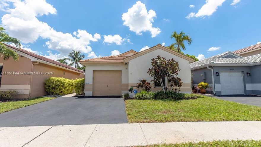 An incredible opportunity awaits in the highly desirable Chapel Trail community in West Pembroke Pines! This charming one-story residence is the perfect canvas for your dream lifestyle. Inside, you'll find a functional and bright floor plan featuring 3 spacious bedrooms and 2 full baths, offering comfort and convenience. The heart of this home opens to a nice sized private yard, presenting a unique blank slate to design your outdoor space and lush garden retreat! As a resident, you'll enjoy access to Chapel Trail's A-rated schools and just steps away from the pool, all with a low HOA fee. This is your chance to get into the perfect Pembroke Pines home. Don't let this gem pass you by! 2019 Roof and AC. Outdoor cameras.