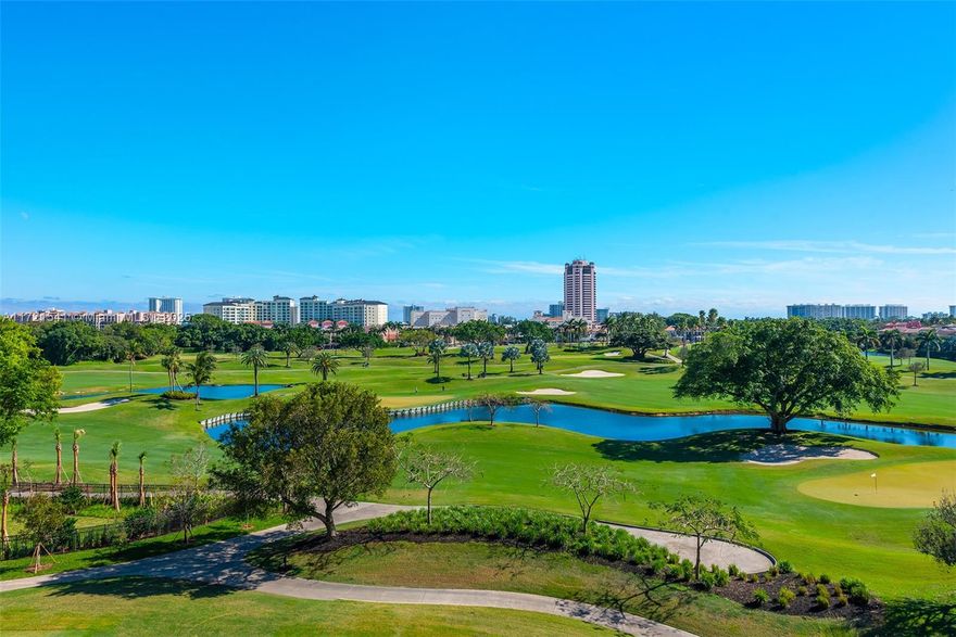 Experience luxury living in the heart of downtown Boca Raton with this spacious 3-bed, 3-bath condo. Enjoy spectacular views of the golf course and the iconic Boca Resort from your expansive wraparound balcony. This impeccably maintained unit features custom cabinetry, built-ins, and an open, light-filled layout. Located in the prestigious Townsend Place community, you’ll have access to world-class amenities, including a resort-style pool, two gyms, a sauna, and renovated lobbies and hallways. This is the largest layout in the building with more than 2,500 sq ft. The 3rd bedroom has been opened up to the living room as a den/media room giving a very generous entertaining space but could easily be converted back to a bedroom. A perfect blend of elegance, comfort, and convenience awaits