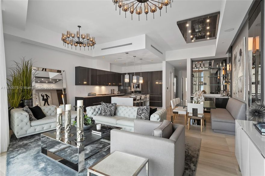 Spectacular Penthouse with incredibly views of the bay and Intracoastal at Echo Aventura. This incredible residence was designed by Steven G and has a private large rooftop terrace with a plunge pool and magnificent water views. The unit has 12 foot ceilings, floor to ceiling glass windows, a summer kitchen overlooking the water and the most incredible finishes all hand selected by Steven G. The residence is being sold fully furnished and is turnkey, all you need to do is bring your toothbrush.