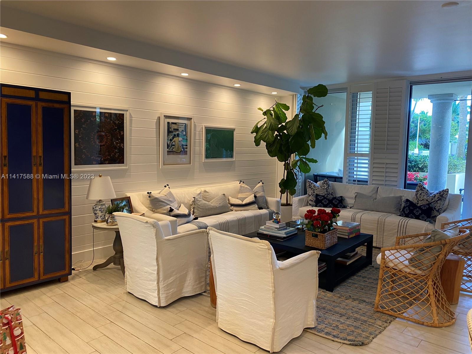 BEAUTIFUL corner unit! Bright apartment in Key Biscayne's Luxury Oceanfront Grand Bay Residences. Fully Renovated 4 Bed/ 4.5 Bath, 3251 sq ft lanai awaits someone wishing to live in a luxury oceanfront condo but with the feel of a house. Bright open spaces with three large private terraces. One terrace steps away from the pool and beach perfect for outdoor dining and entertaining. State-of-the-art kitchen with sub zero and wolf appliances. Modern bathrooms. Tons of closet space! Beautiful window treatments. Enjoy living in a full service building without sacrificing space! Located in a security gated community on the luxurious Ritz Carlton hotel grounds. This lanai is move- in ready!