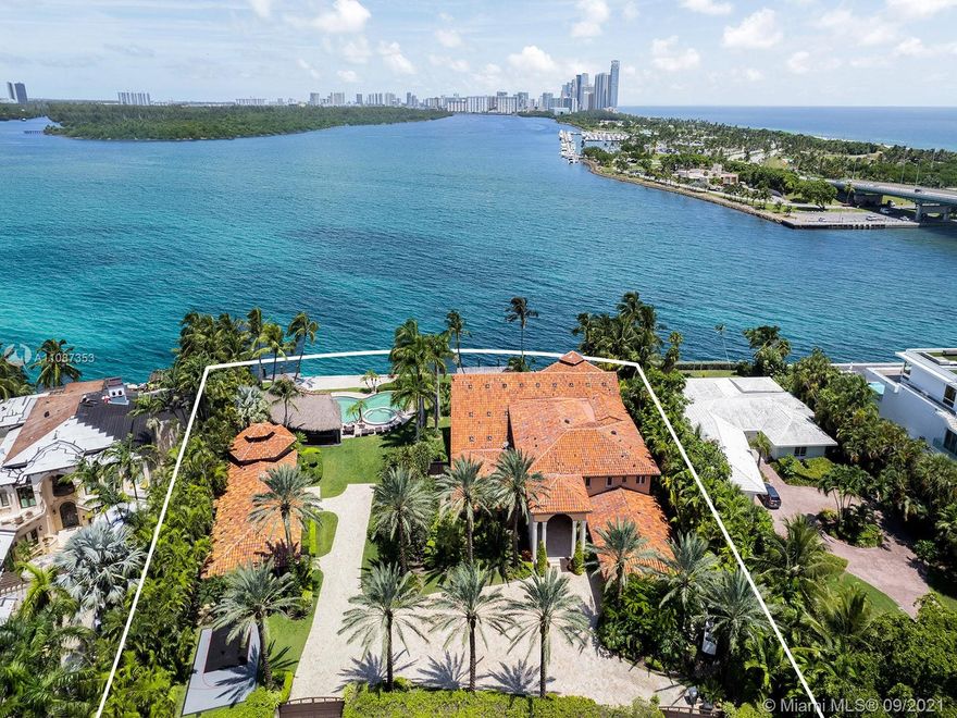 This trophy Bayfront property in the exclusive gated community of Bal Harbour Located on prestigious Bal Bay Drive, the double-lot is over an acre in size, with 178 linear feet of open bay frontage. The property offers expansive wide open bay views along with convenient access to the Ocean via the nearby Haulover Inlet. Located within a short distance to the beach via a private pedestrian gate and everything Bal Harbour has to offer, including incredible shopping and dining at Bal Harbour Shops and the nearby St. Regis Bal Harbour and Ritz-Carlton hotels. The property contains an existing seven-bedroom house and guest house with an attached gym, both of which can be renovated or replaced with your dream home.