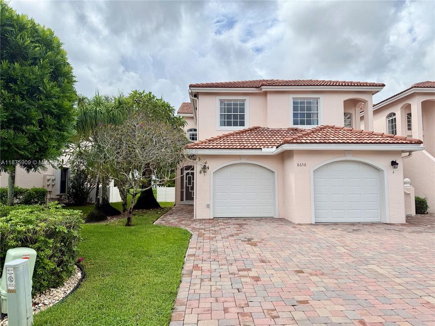 Beautiful first floor corner unit with privacy and backing the canal. Bright and spacious floor plan. Enjoy all the amenities of Villa San Remo, a well kept, safe and quiet community. Great location, close to dining, shopping and schools. No pets allowed as per HOA rules, except ADA Certified pets (no emotional support).