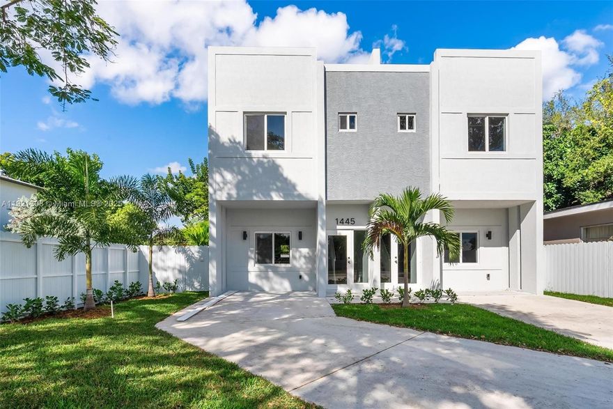 This property is in a prime location in Miami! It features premium finishes and is new construction for 2025. The bright, open living and dining room creates a spacious layout with three bedrooms and two and a half bathrooms. The modern kitchen includes custom cabinets with soft-closing doors, beautiful quartz countertops, and stainless steel appliances; tenants must provide their washer, and dryer. The contemporary bathrooms are designed with beautiful quartz vanity tops. Additional highlights include a high-efficiency air conditioning unit and impact windows and doors. Fenced backyard. Conveniently located near Wynwood, the Miami Design District, dining, entertainment, and public transportation, this property is a fantastic opportunity.  If a pet is approved, a non-refundable deposit of $300 will be required. Dogs can weigh up to 20 pounds; landlords don’t accept dogs over that weight. Before moving in, the landlord requires mandatory renter insurance, the first month, and two security deposits.