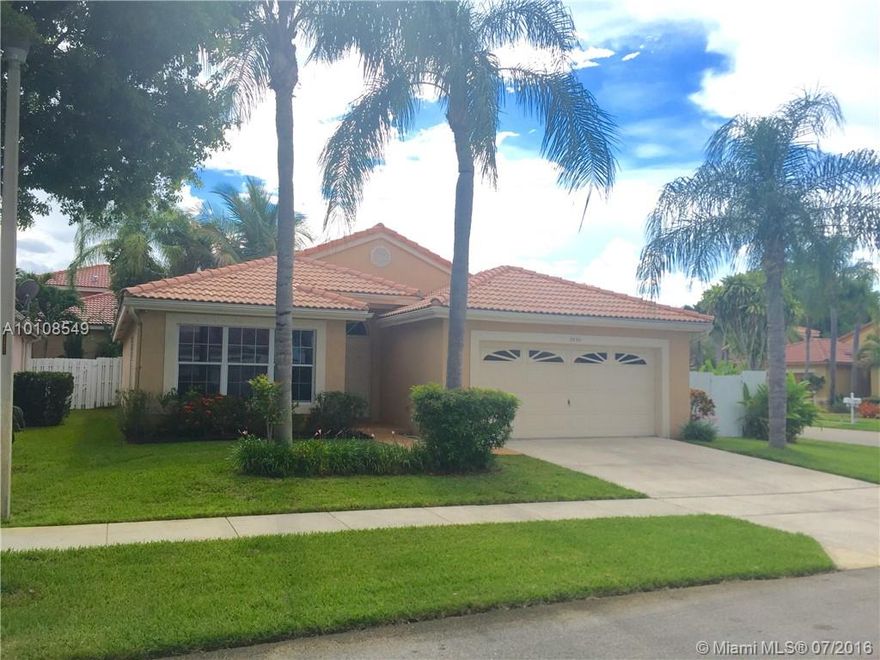3/2 corner lot home in Coconut Key at Silver Lakes. Apart of Broward County's A+ school district. Pool located in Subdivision along with 24 hour security throughout community.  Decently sized yard with room for a pool. Conveniently located close to major highways, shops, dining areas, hospitals, parks & recreation.