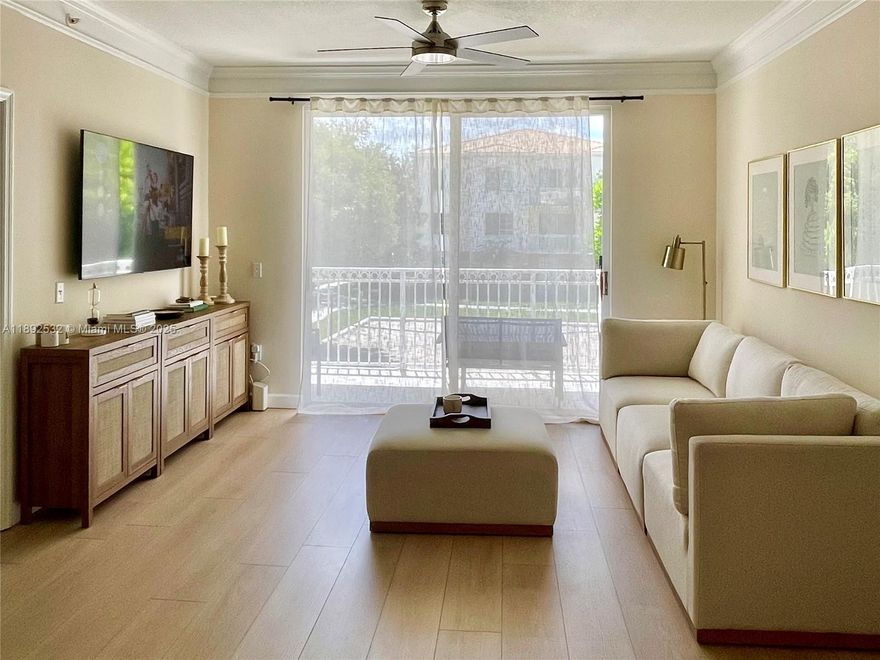 Welcome to Fiore at the Gardens in Palm Beach Gardens! This spacious 2-bedroom, 2-bath condo features a bright and airy split-bedroom layout with tranquil pool and beach volleyball court views from both the private balcony and bedrooms. Enjoy a well-appointed kitchen, in-unit laundry room with new washer and dryer, generous walk-in closet space in both bedrooms, new luxury vinyl floors, & hurricane protection. Residents have access to world-class amenities, including a resort-style pool, clubhouse, fitness center, beach volleyball court, expansive lake, children’s playground, and a putting green. Conveniently located near shopping, dining, major highways and just a couple miles from popular Abacoa Town Center.