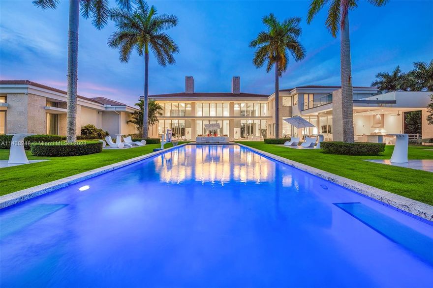 Discover the epitome of modern luxury in this 2017-built residence spanning over 13,600 sq ft of living space. An architectural masterpiece with a massive open floor plan, it boasts 6 spacious bedrooms, 6 full bathrooms, and 2 half baths. Set on an expansive 2.4-acre lot, there's an additional adjoining 2.4-acre lot, offering unmatched potential and privacy. Dive into the resort-style pool, enjoy movie nights in the dedicated theater, work out in the full gym, and conduct business from the privacy of your personal office. This private, walled, and exquisitely landscaped property is the jewel of Landmark Ranch Estates. A modern haven designed for those who demand the best. Don't miss this unparalleled opportunity!