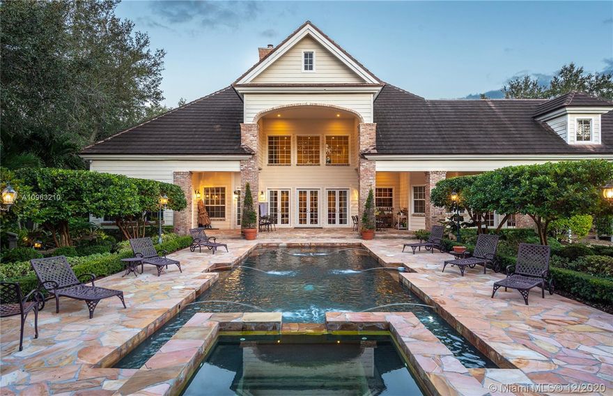 Stunning Pinecrest estate designed by Robert Wade embodies classic lifestyle combined w architectural elegance. Nestled on a 1.25 acre lot on a tree lined North Pinecrest Street, this home features 6 bedrooms, 8 bathrooms & numerous bonus rooms.The Chef’s kitchen - an epicurean delight - includes Sub-zero appliances, custom maple cabinets, granite counter tops & leads to an oversize family room.First floor Master suite boasts a sitting area, his/her closets, bathroom w marble counter tops & soaking tub.Off the Master a state of the art gym & home office w rich oak furniture. Pool, jacuzzi, outdoor kitchen plus cabana bathroom make for ideal outdoor dining & entertaining.3 car garage,oversized motor court & full house generator complete this Pinecrest masterpiece where space abounds.