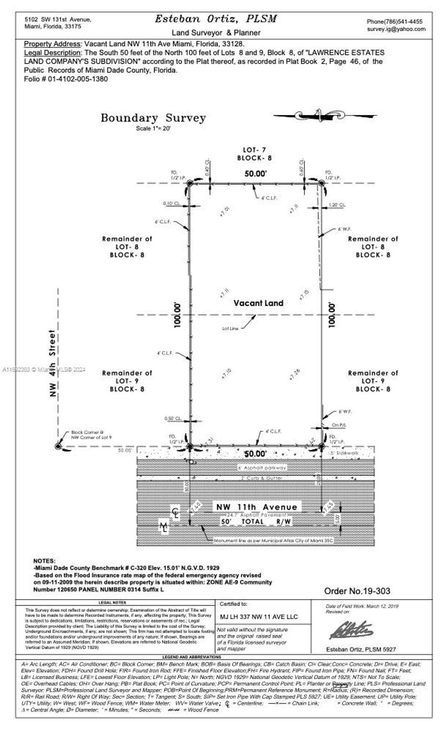Great development opportunity in Little Havana. This lot has an area of 5.000 SF and is zoned T-4. Developer can build up to 4 open market units or 8 workforce housing units. Lot is flat and clear Contact listing agent if you should have any questions.