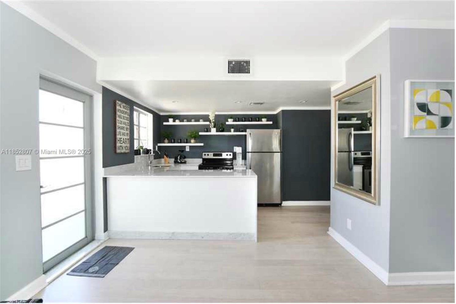 Beautiful last floor designer ready, FURNISHED AND renovated 1 bedroom apartment, in the hart of south beach! Spacious Corner unit in charming boutique bldg. New kitchen, bathroom, windows, electrical, plumbing. Central Air, full size WASHER/DREYER. wood floors, stainless steel appliances, granite countertop. Great location! walk to Publix, SoFi-marina, beach, restaurants, stores. Pet friendly building. Ready to move in. Call listing agent