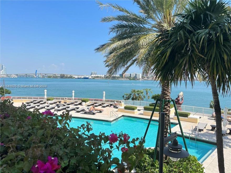 Oversized 1 bedroom unit at luxurious Three Tequesta Point located on exclusive Brickell Key island. Upgraded unit, spectacular bay and sky line views. The building offers top amenities. 24 hour security, valet, indoor basketball court, 2 racquetball courts, multi level gym, bay front swimming pool, 2 jacuzzis, bay front party room, childrens room, conference room, tennis court. Brickell Key offers an incredible island lifestyle.