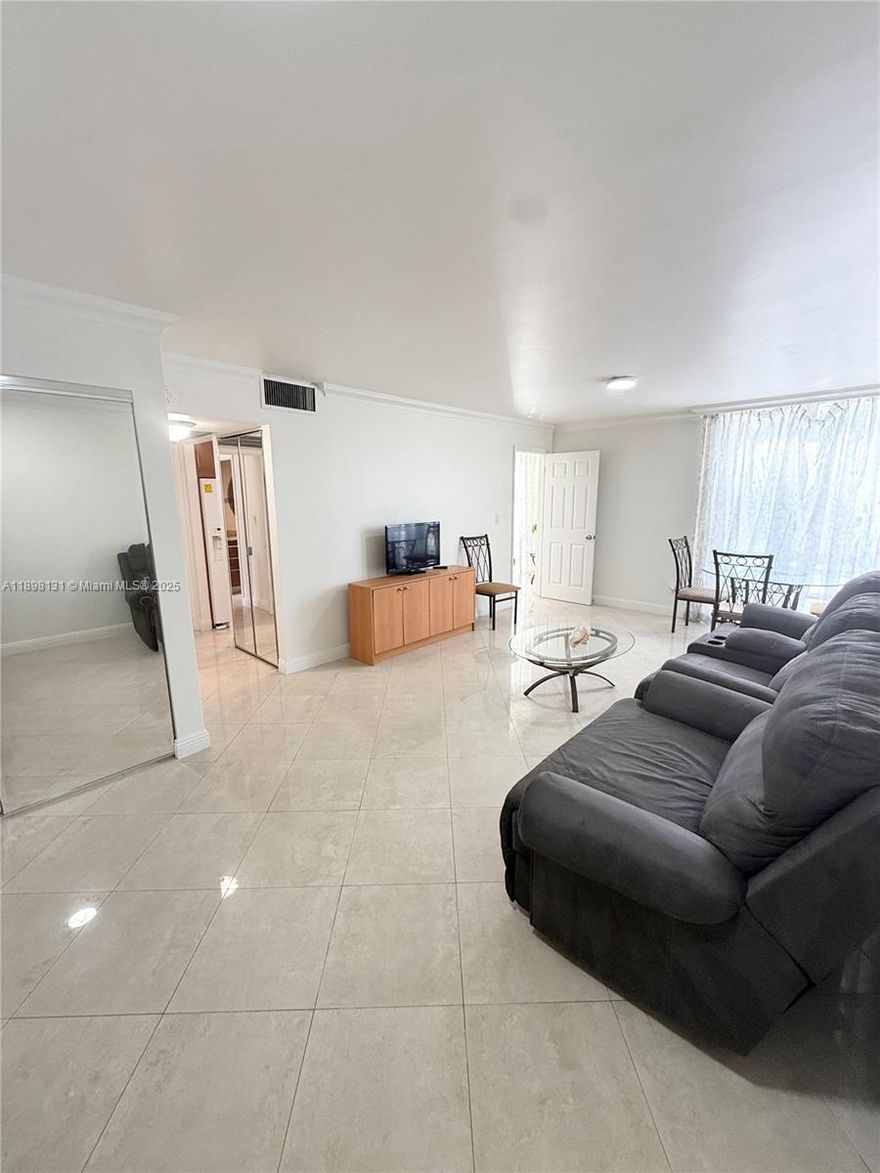 Beautifully furnished 1 Bedroom + Den / 1.5 Bath condo in Avila South, located just a five-minute walk from the beach in Sunny Isles Beach. This bright and updated residence features an open living area, a fully equipped kitchen, a spacious bedroom, and a versatile den—ideal for a home office or guest room.
Community amenities include a pool, sauna, small gym, and billiards room for recreation. Conveniently situated just steps from Collins Avenue, with easy access to shops, Publix, dining options, and only a 10-minute drive to Aventura Mall. The property is fully furnished and move-in ready.
$2,500 per month | Annual lease | Association approval required | 1 assigned parking space