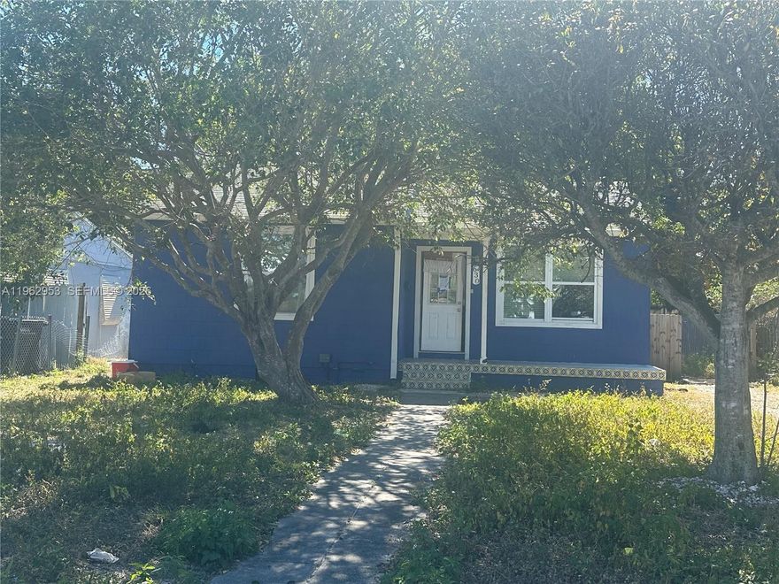 ***NO Interior access, occupied property. Do NOT disturb occupants. Trespassing is prohibited. NO inspections on this property will be allowed*** This 2-bedroom, 1-bath home offers 757 square feet of living space and sits on a 5,266 square foot lot. Located in West Palm Beach near the Northwood area, providing convenient access to downtown West Palm Beach, Palm Beach Island, major roadways, shopping, dining, and the Intracoastal Waterway. The area continues to experience residential growth and redevelopment, supporting long-term potential. ***This property is being sold AS-IS, property is lender owned and U.S. Bank National Association is making no representations or warranties***