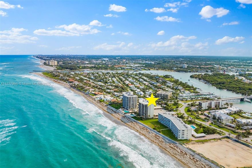 1700 SF. CONDO TURNKEY DIRECT OCEANFRONT FURNISHED CONDO ON JUPITER ISLAND AVAILABLE FOR SEASONAL LEASE AT $9000/MTH - 3 MTH MIN.  Enjoy direct ocean views every day from this spacious condo done up in a soothing, neutral palette. Well-equipped kitchen open to the dining + living area. Split floorplan w/Primary suite on one side w/walk-in-closet & balcony. Plenty of space w/2 large bedrooms in guest wing. Start your day by stepping on the balcony w/180 degree views of Jupiter's turquoise waters. Amenities incl. assigned carport space, oceanfront pool, sauna, + car wash. Just down the street from the Jupiter Lighthouse, Cato's Bridge, + JIB Club marina. Close to everything Jupiter & Tequesta have to offer- fabulous dining, shopping, boating, fishing, golf + more. JUST BRING YOUR TOOTHBRUSH!