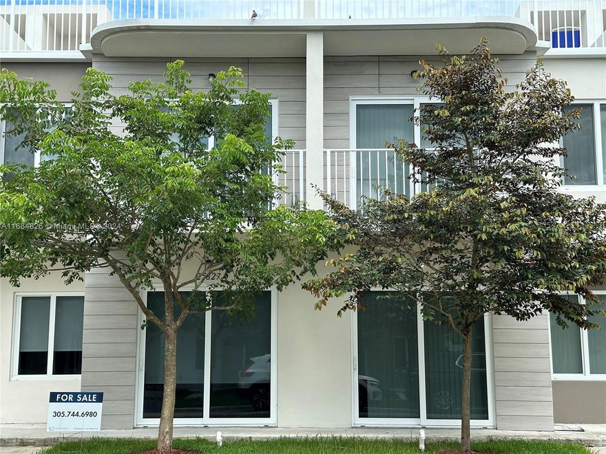 AMAZING MODERN townhouse, 4 beds, 3 1/2 baths, plus great terrace. Beautiful open kitchen with stainless steel appliances.Washer and dryer included. Impact windows and doors. Blinds in all windows. Tile floor throughout the house, no carpet. This house offers a full bedroom with closet & bathroom downstairs. YOU HAVE TO SEE IT!!!!! ONLY 1st MONTH RENTAL AND 1 MONTH SECURITY DEPOSIT!! All information is approximate and not warranted or guaranteed.