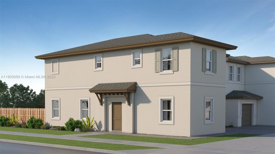 This new two-story home delivers modern comfort with ample room to grow and entertain. The private side entry leads to a spacious foyer with a formal living room tucked to the side, perfect for hosting guests. Down the hallway is the spacious open-concept main living area with an intimate rear patio. The second level is occupied by three secondary bedrooms and a tranquil owner’s suite, which comes with a private bathroom and a large walk-in closet.