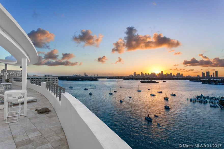 One-of-a kind, newly renovated breathtaking PH w/ stunning views of Biscayne Bay. Ultimate smart home w/ custom Savant system fully integrated w/ McIntosh sound system. Features include large living area, floor-to-ceiling windows, glass/travertine staircase leading to rooftop entertainment deck w/ spa & BBQ area. Gourmet open kitchen feat. Wolf & Miele appliances, Sub-Zero wine cooler. Expansive master suite incl. large walk-in closet/marble BA w/ separate shower/tub. Enjoy dramatic bay & sunset views