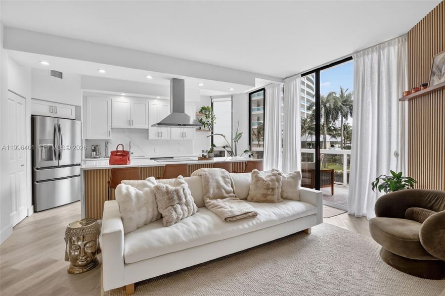 WOW! NEW NEW NEW! THIS JUST RENOVATED RESIDENCE HAS 2 BEDROOMS & OFFERS A SPLIT FLOOR PLAN. RECENTLY COMPLETED WITH THE FINEST FINISHES & FEATURES INCLUDING: LUXURY VINYL FLOORS THROUGHOUT, SONOS SOUND SYSTEM, BRAND NEW STATE OF THE ART OPEN KITCHEN W/QUARTZ COUNTERTOPS, INDUCTION STOVE, ALL NEW APPLIANCES, POP UP OUTLETS, WIRELESS CHARGING. NEW BATHROOMS W/BACKLIT MIRRORS, QUARTZ COUNTERS, RAINHEAD SHOWER SYSTEM. ALL KOHLER HARDWARE IN KITCHEN & BATHS. BUILT IN FRAME TV. NEW WINDOW TREATMENTS. NEW WATERTANK. MOVE IN READY!
THE BUILDING HAS GREAT AMENITIES: POOL, KIDDIE POOL, HOT TUB, GYM, TENNIS, STEAM ROOM, SAUNA, PARTY ROOM, BBQ AREA, CARD ROOM, BUSINESS CENTER & WIFI IN COMMON AREAS, TV ROOM, GAME ROOM, 24HR GATED SECURITY AND FRONT DESK CONCIERGE & VALET.