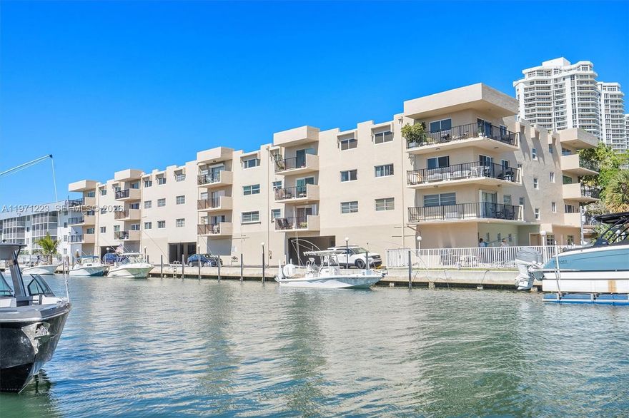 Exceptional value! Spacious 2-bedroom, 2-full bath residence offering approximately 1,225 square feet of comfortable living space in the highly desirable Eastern Shores community. This bright unit showcases water views from every room. The layout features expansive living/dining areas, three walk-in closets, and abundant additional storage throughout. Dock space may be rented through the association, however all slips are currently leased with no immediate availability. Ideally located just minutes from Oleta River Park, the beach, shopping, and dining. Act fast.