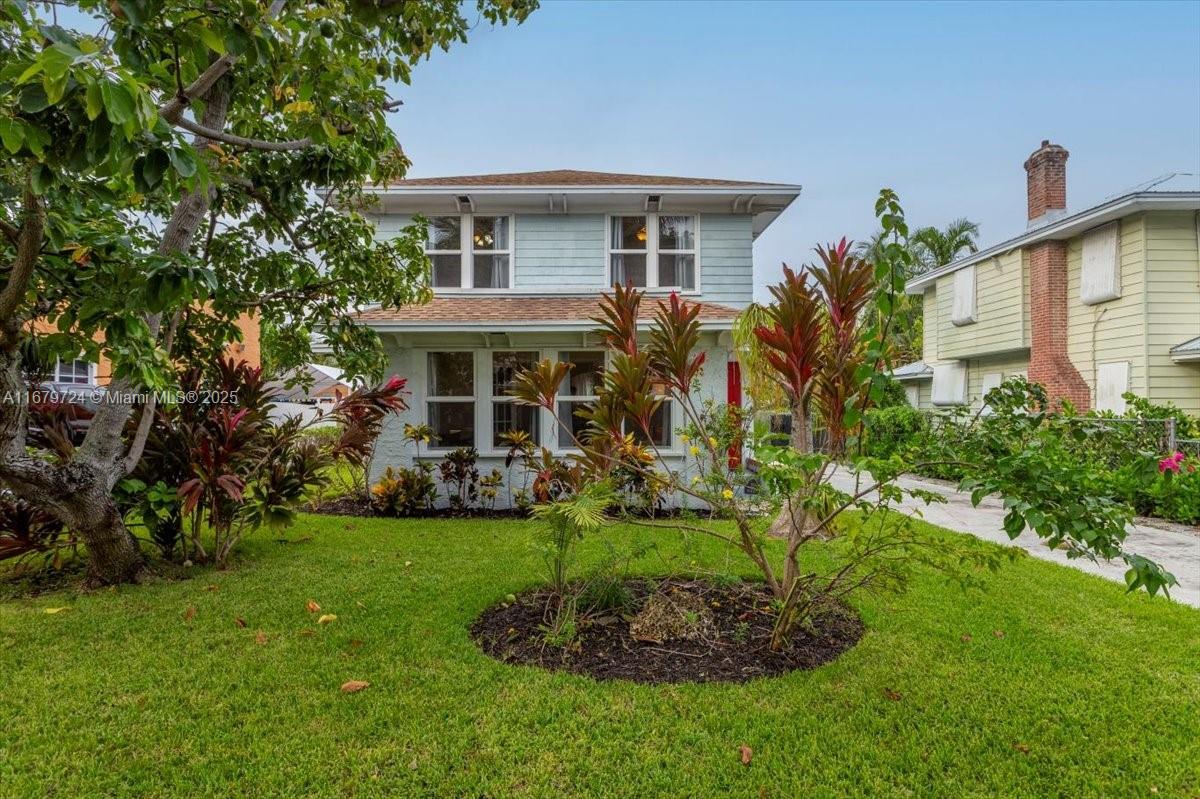 Discover 313 & 315 Monroe Dr, an enchanting 1920s Florida-style home with detached guest house steps from Flagler Drive and the waterfront in the esteemed Palm Beach Public Elementary School district This restored gem features original hardwood floors, modern impact windows, and spacious living areas. The first floor includes formal living and dining rooms a sunlit Florida Room, and a contemporary kitchen Upstairs three spacious bedrooms offer abundant closet space and natural light Outside enjoy a private backyard with a deck and picturesque cottage featuring vaulted ceilings and updated amenities Currently a turnkey Airbnb this exquisite residence in Southland Park offers comfort and elegance with recent enhancements throughout.