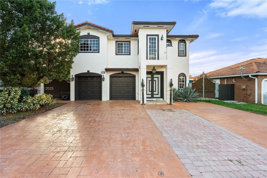 WELCOME TO YOUR NEW HOME!!! THIS SPLENDID AND AMAZING PROPERTY BOOSTS OVER 3000 SQ FT OF LIVING AREA!! BRAND NEW TILED FLOOR DOWNSTAIRS WITH AN OVERSIZED DINING, LIVING AND FAMILY ROOM AREA.
AN INCREDIBLE OUTDOOR KITCHEN, ALUMINUM FENCE AND A BEAUTIFUL POOL WITH A HEATER IN THE BACK PLUS A CABANA BATHROOM MAKES THIS AN AREA YOU WANT TO BE IN THE WHOLE WEEKEND 
UPSTAIRS IS A HUMONGOUS MASTER BEDROOM WITH A WALKING CLOSET THE SIZE OF A SMALL BEDROOM AND A MASTER BATH THE SIZE OF A MASTER BEDROOM. 
HALF OF THE GARAGE HAS BEEN CONVERTED FOR AN ADDITIONAL BEDROOM BUT IT COULD BE EASILY CONVERTED BACK TO A GARAGE IF NEEDED.
EASY TO SHOW BY APPOINTMENT