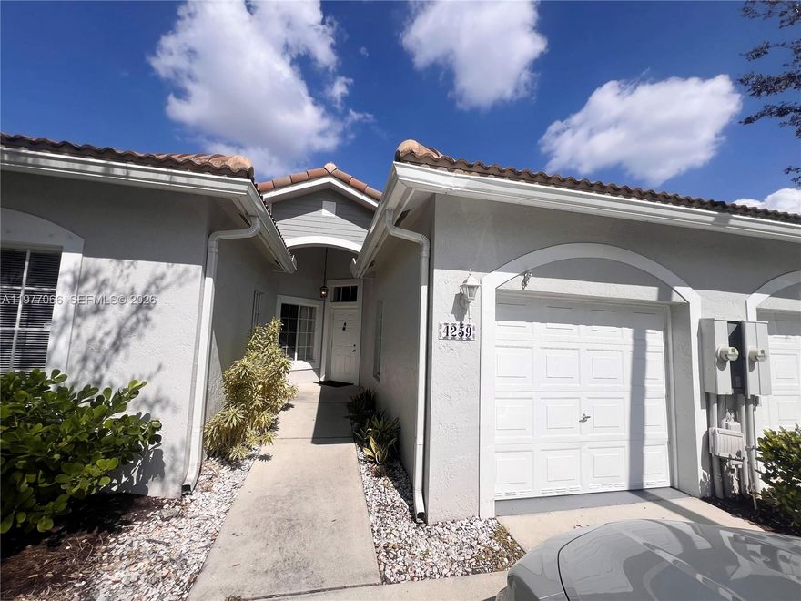 Spacious One-Story Villa with 3 Bedrooms, 2 Baths, and 1-Car Garage in the Guard-Gated Waterways Community!
This well-maintained home features a split-bedroom floor plan, granite countertops in the kitchen, a large enclosed patio, laminate flooring in the living areas and bedrooms, and tile floors in the bathrooms and patio.

Located in a quiet, family-friendly community with convenient access to the Sawgrass Expressway, I-95, and the Turnpike, and close to shopping, dining, and schools.

One pet allowed (no aggressive breeds) with a $250 non-refundable pet fee. Tenant is responsible for all utilities, including water, sewer, and trash. Move-in requires first month's rent, last month's rent, and one month security deposit. HOA approval process takes approximately 3 weeks.