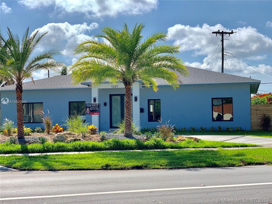 Beautifully remodeled single family home with a  modern open concept. 3 bedrooms, and 2 ½ baths. The kitchen is bright, airy, with brand new acrylic cabinets, granite countertops, and stainless steel appliances. Gorgeous smooth porcelain tile throughout home. Large backyard, great for entertaining, with space for a boat.