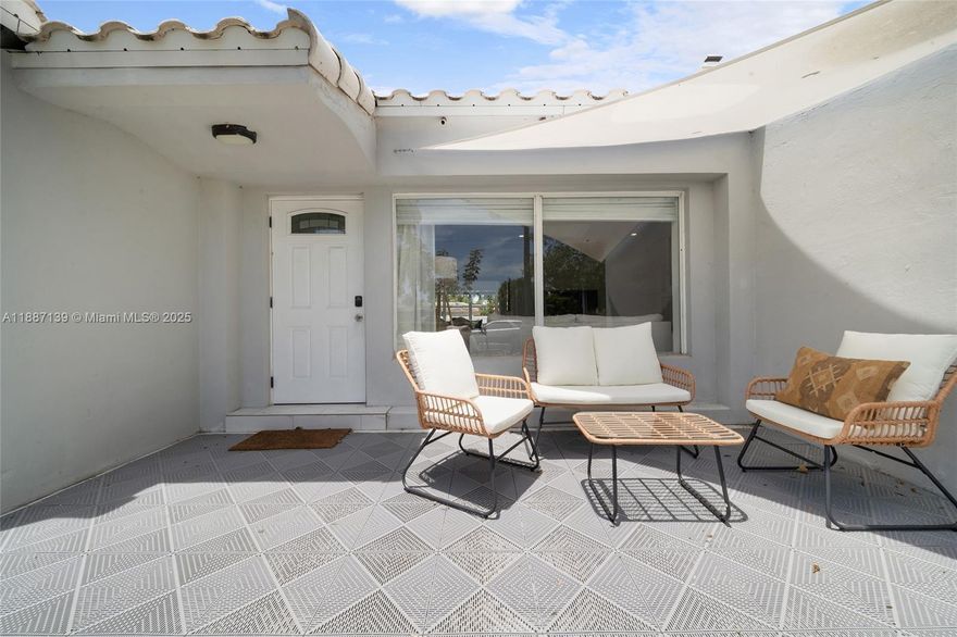 Exquisitely furnished and fully remodeled home for rent in the sought-after Hollywood Lakes area, east of Dixie Hwy and next to the ArtsPark at Young Circle. This unique property offers two separate homes on one lot: the front house features 3 beds and 2 baths; the rear guest house includes 2 beds and 1 bath. Main entrance on iconic Hollywood Blvd, plus rear access and private parking. The home feels like new. Walk to the beach, shops, and restaurants. Just minutes from Fort Lauderdale Airport and Port Everglades. Ideal for extended families or those seeking comfort and style in a prime location! Short term rental also an option!