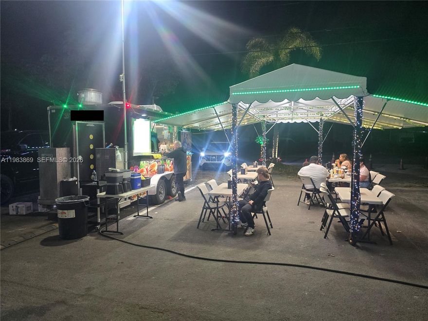 FOOD TRUCK with consumers market stable established... its a food Truck with dining area and warehouse with 2 years lease remaining, with space for cars, office, storage and bathrooms.