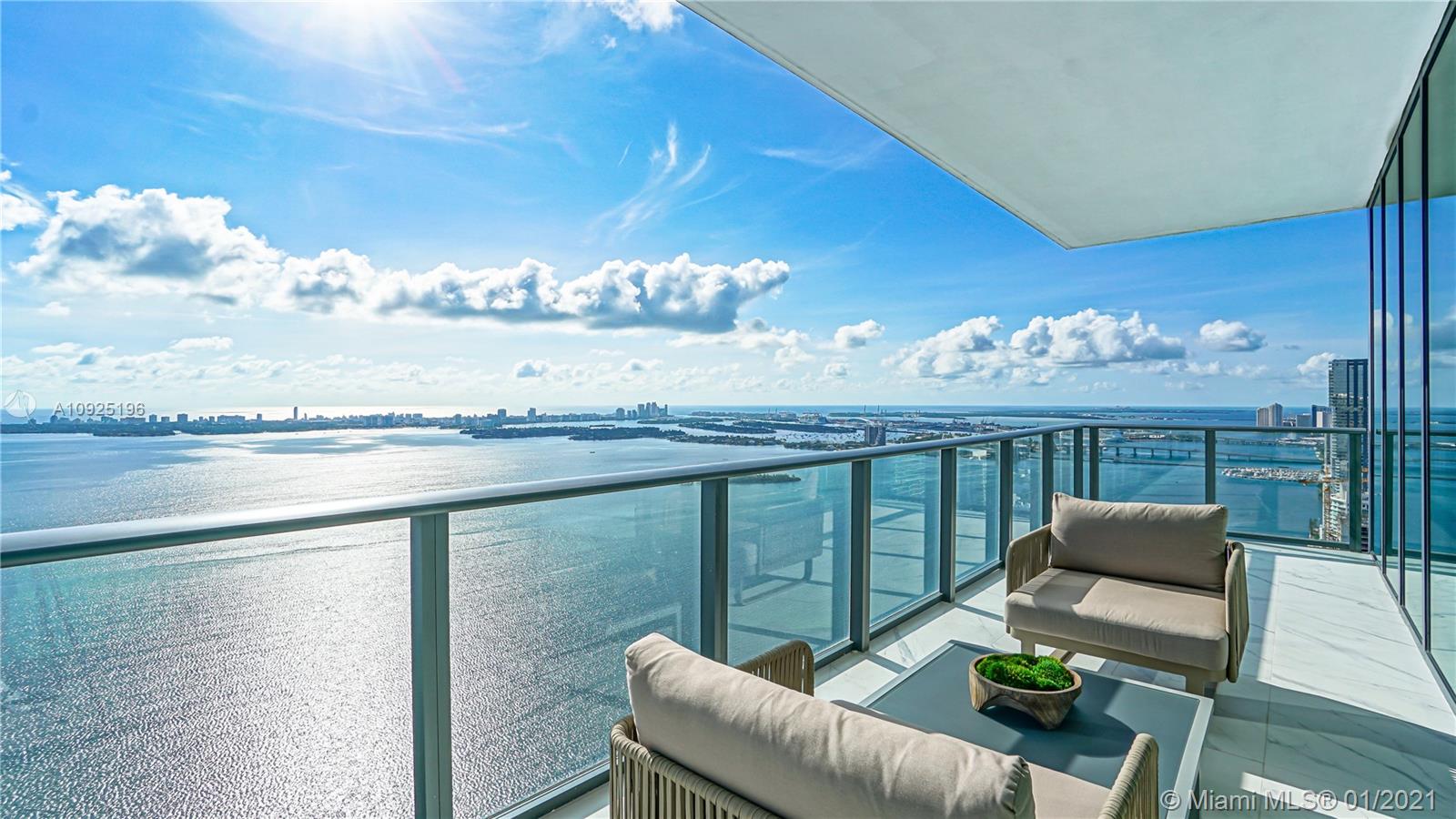 FURNITURE SOLD SEPARATELY-Luxury has been re-imagined in this direct bay front sky Penthouse fully turnkey & finely equipped by Artefacto. Enjoy sun-filled living & the calming sound of the bay in this flawless showplace featuring 3 bedrooms with en-suite bespoke baths. Spanning a luxurious 2662 SF, private elevator & formal entry leads to a breathtaking view of Biscayne Bay & the ocean. Home chefs will enjoy appointments of Sub-zero & Wolf appliances which have been flawlessly integrated into the design, offering an ideal setting for seamless entertaining & intimate daily living. Curated amenities include 24-hour doorman service, bay front pool w/cabanas, indoor heated pool, beach club, tennis, state-of-the-art fitness center, spa, yoga & massage rooms, spinning, business...