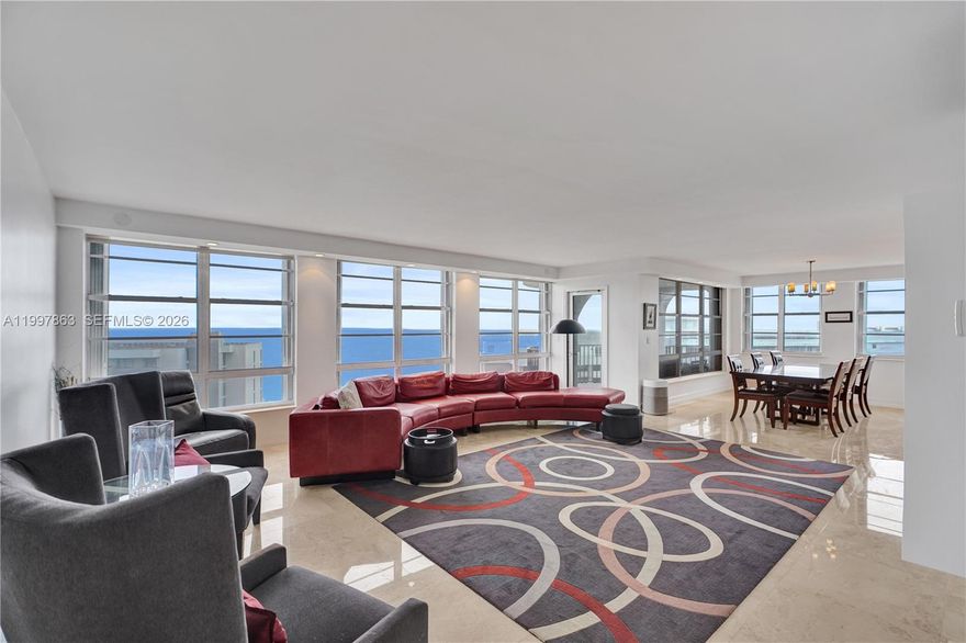 This bright and airy 2,210 SF residence sits on the 20th floor, offering unobstructed ocean views from the balcony and stunning Downtown Miami and Intracoastal views directly from the kitchen. The spacious layout features a large eat-in kitchen, marble floors, built-out closets, and has been freshly painted. Truly move-in ready. The unit includes one assigned parking space, one valet space, and a dedicated storage unit. Perfectly positioned on iconic Millionaire's Row, this residence is located in a fabulous full-service boutique building known for its exceptional amenities and impeccable lifestyle. Residents enjoy a waterfront pool with expansive deck, gym, sauna, game room, card room, conference room, party room, BBQ area, library/pool room, valet service, and direct beach access. Enjoy miles of oceanfront boardwalk ideal for walking, biking, and sunrise views. 40-year recertification completed.  Easy to show and priced for a quick sale, with the seller paying off the current assessment.