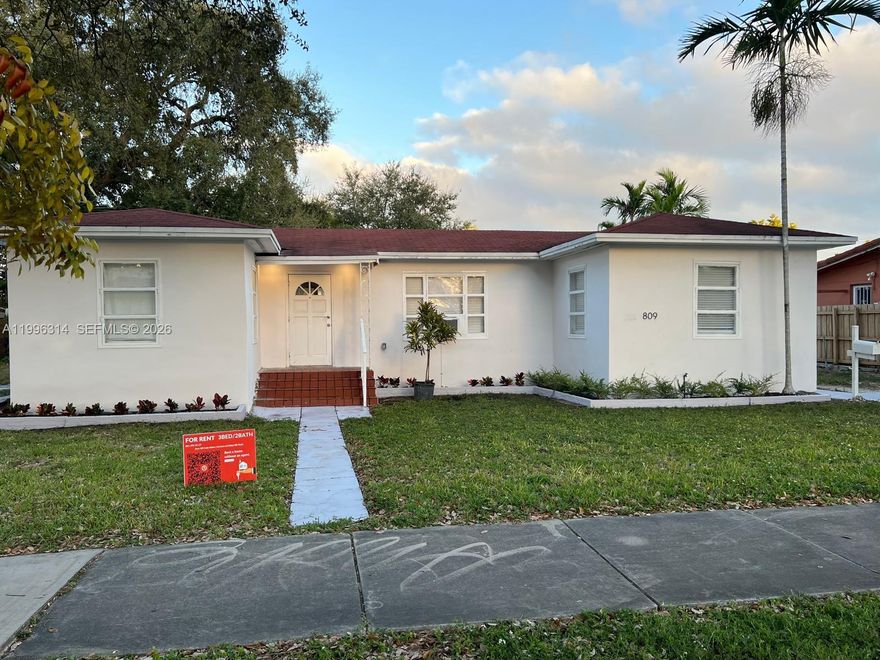 Renovated 3/2 Duplex for Rent! This beautiful updated home features a brand-new kitchen with stainless steel appliances and stylish cabinets, modern bathrooms with contemporary finishes, and an in-unit washer and dryer for your convenience. The open-concept layout is bright and spacious, with access to a backyard perfect for relaxing. Located in an excellent Miami area, just minutes from Downtown, Brickell, Jackson Hospital, Miami International Airport, and major highways. Plus, no HOA approval required, so you can move in quickly! Situated in a welcoming, family-friendly neighborhood, this duplex is the perfect place to call home. Schedule a showing today!