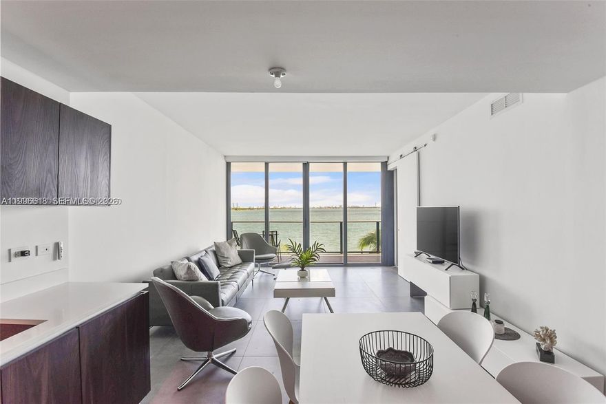 Welcome to One Paraiso. BEST PRICES  2 beds | 2 baths in the building. One of the hottest luxury waterfront building in Edgewater. Facing East over Biscayne Bay and Miami Beach Skyline ! Enjoy living in this beautiful flow through apartment called the Podium Unit. Located on the third floor. Offering sensational feeling of being on a waterfront home with all the advantages of the condo lifestyle, such as state of the art Spa, Gym, Movie theater, 3 outdoor pools and much more . 
This unit comes with 1 assigned parking space.