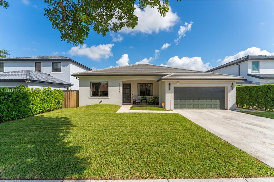 This fully remodeled luxury home offers modern design, premium finishes, and complete peace of mind. Soaring 10ft ceilings, LED lighting, and elegant porcelain floors complement serene bedrooms with plush Aberdeen carpet. Chef’s kitchen shines with a quartzite waterfall island, full quartzite backsplash, and top-of-the-line appliances. Spa-inspired baths feature marble rain showers, and dual quartz sinks. Comfort and efficiency are ensured with a new roof, foam-insulated roof, high-impact windows, new HVAC with UV air purifier, and a full electrical upgrade. Advanced smart home features, a Vivint security system, and a stunning LED-lit pool with stone deck complete this move-in ready oasis. Don’t miss the chance to own this exceptional home where luxury, comfort, and style come together.