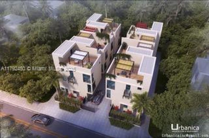 Over 60% potential development returns for this permit ready development site in an Opportunity Zone in Miami, FL, between Magic City & the Little River Innovation Districts; as well as between Wynwood, Miami Beach, MIA Airport, but near the new Swerdlow Group development of 5,000 + units.  Plans to develop 8 townhomes w/ garages & roof top summer kitchens. Sell as condos or rental flexibility as either 8 townhomes or 4 – 3 bed townhomes; 4 – 2/2 flats, & 4 – ground level 1/1’s.  Rentals for the 12 units produce best yield on costs.  7,100 SF lot Zoned T5-R.  On site is an existing house rented for current income.  Development pending only the payment of impact, permit fees, & tree bond by Buyer.