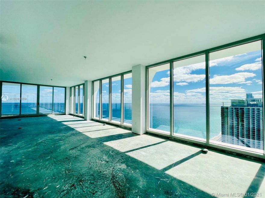 Best priced 5 bedroom unit at Jade Signature with breathtaking, completely unobstructed views of the ocean, intracoastal and Downtown Miami. This unit is perfect for the client that wants to decorate it completely to their taste. With the help of Pritzker award-winning architects Herzog & de Meuron & interior design by PYR led by Pierre-Yves Rochon. Jade Signature was designed to elevate you experience by providing a resort lifestyle. Enjoy 3 floors of amenities including a zero entry pool, lap pool, teen's lounge, toddler area tv lounge area, billiard area, poker room, clubroom, business center, full gym and Tata Harper spa with Sauna, steam and Hammam, and the Beach Bar that serves pool areas, beach and units.