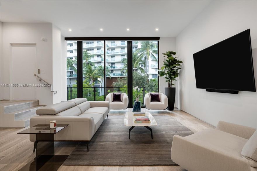 Welcome to Tree House in the heart of South Beach.  This spectacular 3-bed/3.5-bath new construction, tri-level townhouse boasts 12' ceilings with floor-to-ceiling glass and abundant natural light.  The beautifully appointed residence lives like a single-family home with private entrance and elevator, modern/open kitchen, rooftop terrace with private pool and 2 car garage.  Perfectly positioned on quiet Bay Road just a few blocks from Sunset Harbour, Lincoln Road and West Avenue Shops.  *****Available seasonally starting December 15th*****