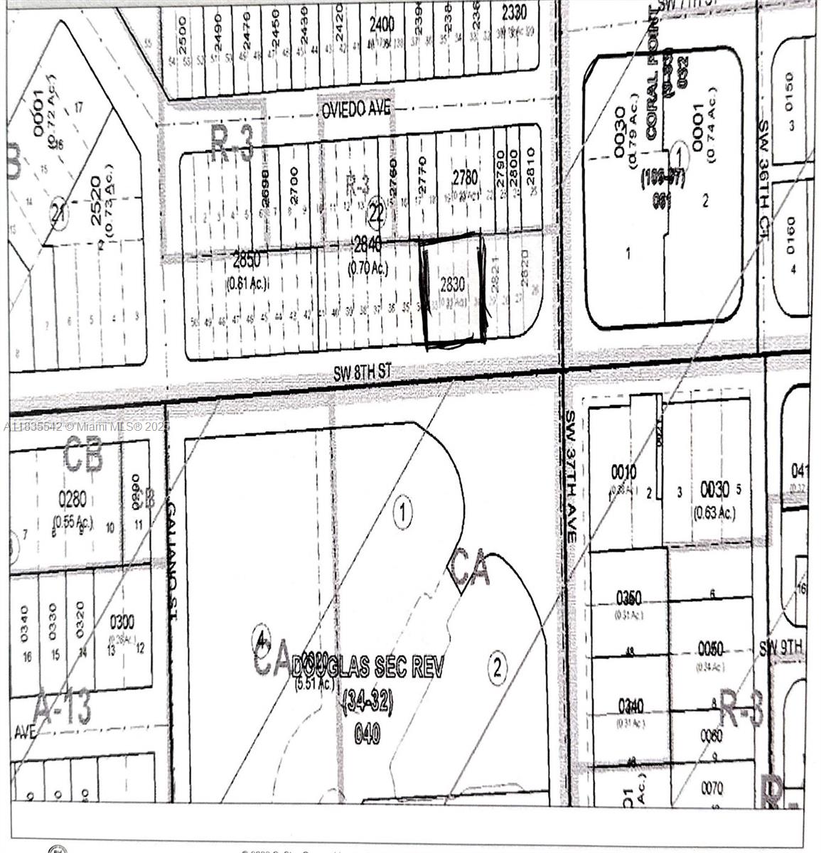 Unique opportunity in Coral Gables, Florida to own a 10,000 square foot lot on Southwest 8th Street and 37th Avenue. Please note, this parcel is being offered at an attractive price as it is subject to a land lease with 21 years remaining. This is an excellent opportunity for anyone looking for future development opportunities without any carrying costs as you can land bank and lock in today's price at a substantial discount to future pricing.
PLEASE DO NOT DISTURB THE TENANTS, all inquires should go through our office.