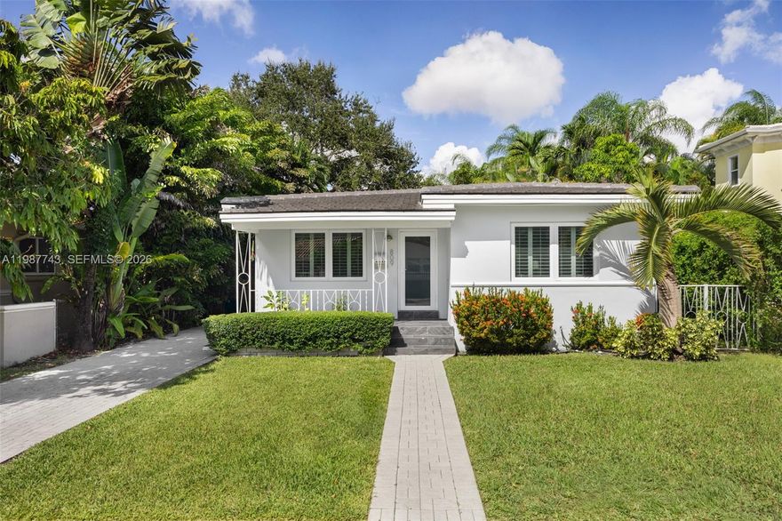 Updated 3-bedroom, 2-bath home on a quiet cul-de-sac in Coral Gables. The layout is open and functional, with impact windows throughout, a 2024 roof and a modern kitchen featuring stainless steel appliances and granite countertops. Bathrooms have been recently renovated and the primary suite includes a custom-built closet. The backyard is private and well landscaped, with a new patio that works well for both entertaining and everyday use. Convenient location with easy access to Miami International Airport, Miracle Mile, Little Havana, Brickell, and Coconut Grove. Additional features include updated plumbing, new AC, new washer/dryer and more. A wonderful home in a great location, full of charm and personality!