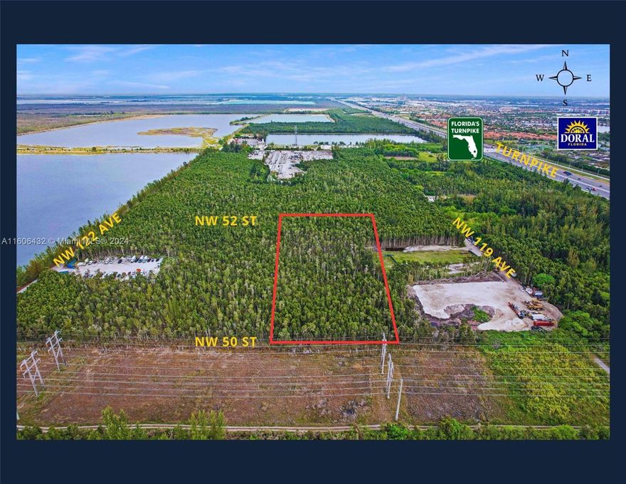 5 acres for sale located West of Doral, one block from the Florida Turnpike. Land is zoned GU-Interim 804-Vacant /  Non-Protected / Privately-Owned. Land is platted. Buy this land as an investment opportunity. Land located near Dolphin Mall, Miami International Mall, Telemundo (CNN), TopGolf, IKEA, GOYA company, Amazon Fulfillment Center and much more. Contact Listing Agent to request a brochure and a video link.