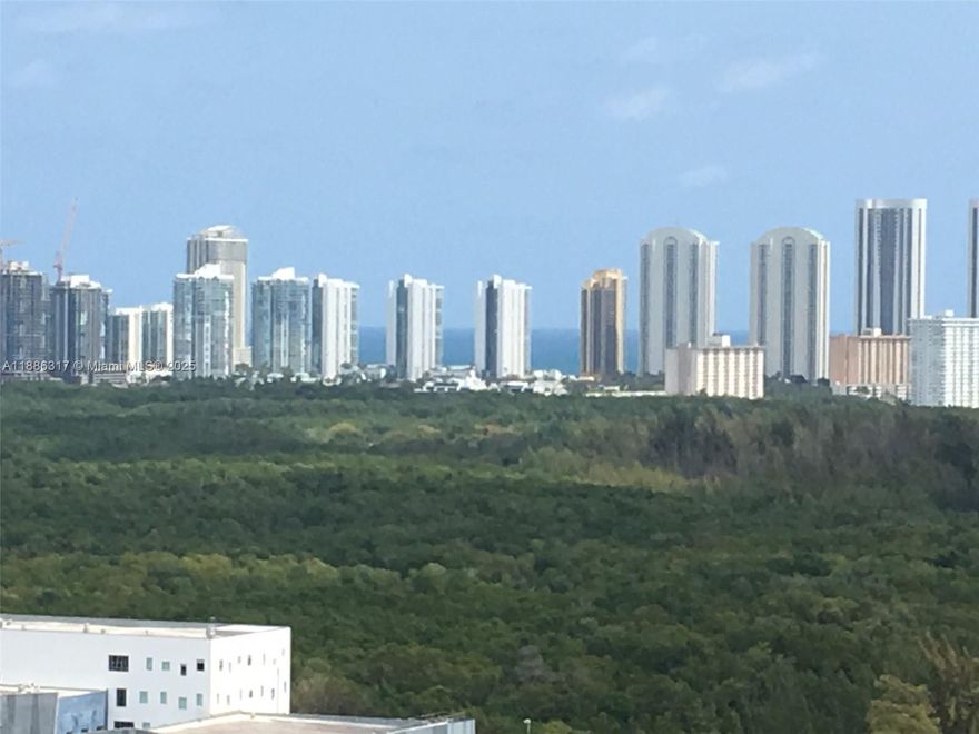 Beautiful Panoramic Views: Ocean, City, and Park. Open kitchen with wood cabinets, granite counter tops and SS appliances, Marble and engineer wood floor. Washer & Dryer Room. Impact window. Washer & Dryer Room. Close to Aventura Mall, FIU University. Great Amenities: Tennis, Gym, Pool and Playground for kids. No pets.