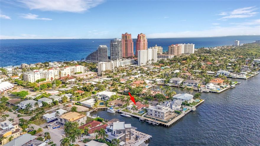 Dreaming of coastal living? Discover your slice of paradise with this 5-bedroom, 4-bath waterfront home in Ft Lauderdale with an INCREDIBLE LOCATION in an up-and-coming LUXURY neighborhood! Enjoy breathtaking views of the intracoastal waterway, while watching the yachts pass by, a beautiful backyard oasis where you can lounge by the pool, and direct ocean access with 100' of dock space. Located in one of the most prestigious neighborhoods, you'll have exquisite dining and shopping just steps away. Did I mention it is ON THE BARRIER ISLAND & the BEACH is only a few BLOCKS away?  Never Flooded - Citizens Qualified Wind Policy and Low-Cost Flood Insurance. A Perfect blend of luxury & convenience in this Ranch-style home with so many upgrades. Schedule a tour today!  Possible Owner Financing.