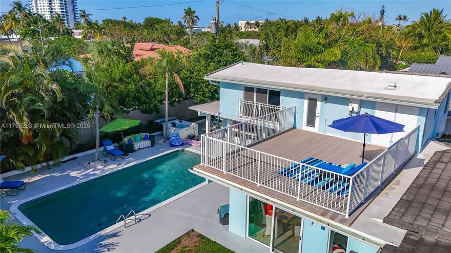 Discover exclusive Hillsboro Shores with this exceptional address offering private beach access just steps away. Entertain in style in your own tropical oasis, featuring a heated pool, hot tub, and Key West-style outdoor bar. Start each morning with stunning sunrises from the rooftop sundeck and retreat to the luxurious primary suite, boasting vaulted ceilings and a spa-inspired bathroom with a jetted tub overlooking the iconic Hillsboro Lighthouse. Thoughtfully updated for effortless indoor-outdoor living, this home blends comfort and elegance throughout. Ideally located just minutes from a private airport, championship golf and pickleball courts, top-rated restaurants, upscale shopping, and the vibrant Pompano Pier.  Live in paradise year round or launch the ultimate AirBnb retreat.