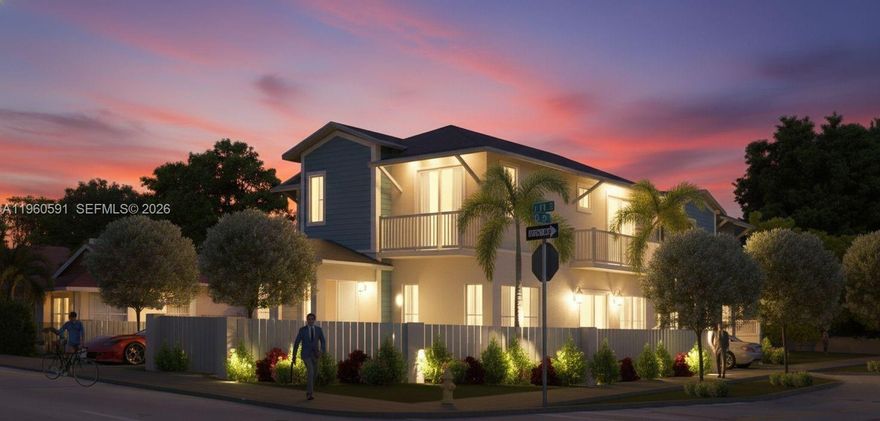 WELCOME TO THE CUSHMAN ESTATES! Sensational builder / developer opportunity to purchase LAND WITH PLANS! Seller has already done the heavy lifting with the architects, city & zoning and will include plans to build!! Shovel-ready 50’ x 100’ corner lot with approved plans for two fee-simple residences. Save months of permitting—build immediately. Each home features a separate corner entrance, 3 bedrooms, 3.5 baths, primary suite, balconies, and ±2,256 SF & ±2,319 SF. Located across from The Bennet, a new high-end development near The Cushman School with easy access to I-95. Ideal builder or investor opportunity. With new construction townhomes (The Bennet) selling at $615 per SFT across the street, this project has combined over 4,575 SFT x $615 = $2,813,625 sell out! What an amazing profit in 1 year! But wait, there's more!! Seller will entertain SELLER FINANCING, and also JOINT VENTURES with the seller providing the land and a developer building the product and we can pre-sale those 2 units. WIN-WIN scenario!! Plans will only be shared during the due-diligence period. Feel free to drive by the lot. Let's make it happen!