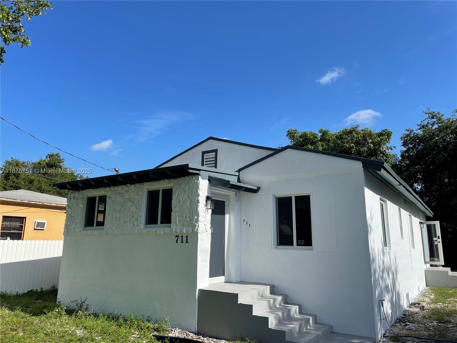 Duplex. 1 bed/1 bath and living area. Unit completely remodeled the interior. Kitchen including electric stove, microwave and refrigerator. Unit has Washer and Dryer inside the unit. New central AC. Security cameras outside of the property. Only 6 minutes way to Design District, Windwood walls, restaurants, pharmacy, close to I 95 free way.. Approval directly with landlord in 3 days. NO HOA. Parking Maximum 2 Cars. Easy to show. Tenant has to pay ELECTRICITY, LANDSCAPING AND WATER monthly to the landlord the amount of $200.