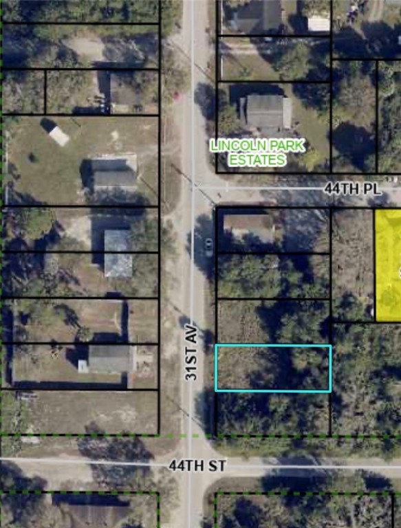 Map / location with property boundaries highlighte