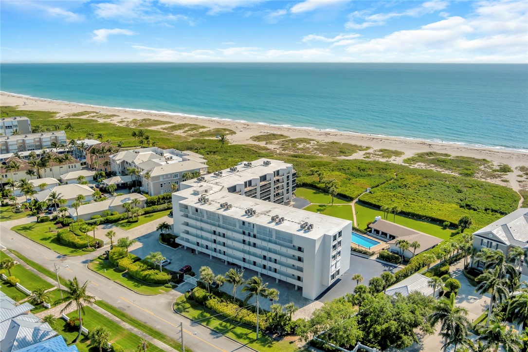 Drone / aerial view of extended coastline